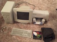 Apple Macintosh Performa 6400 with monitor/speakers and printer